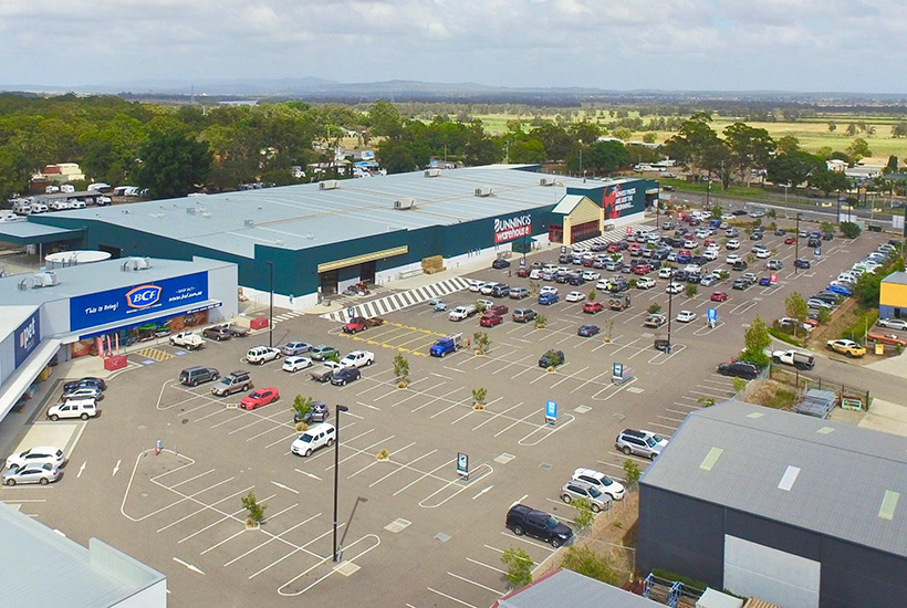 The Bunnings-anchored property at Heatherbrae, near Newcastle.
