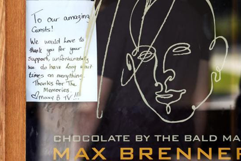 The final day of trading for Max Brenner in Townsville.
