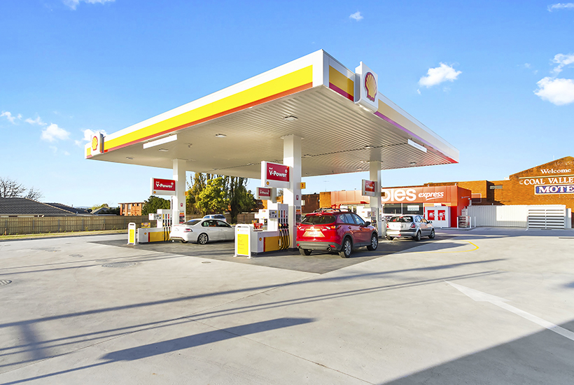 The Shell Coles service station at Morwell in Victoria.