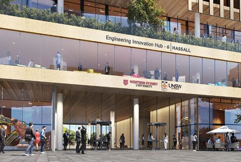 An artist’s impression of the engineering innovation hub planned for Parramatta, in Sydney’s west.