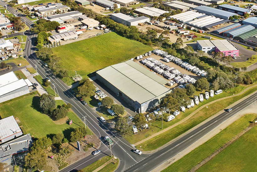 The Our Van RV site at Rosebud on the Mornington Peninsula.
