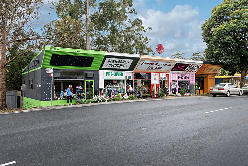 The five shops at 2455 Warburton Highway, Yarra Junction.
