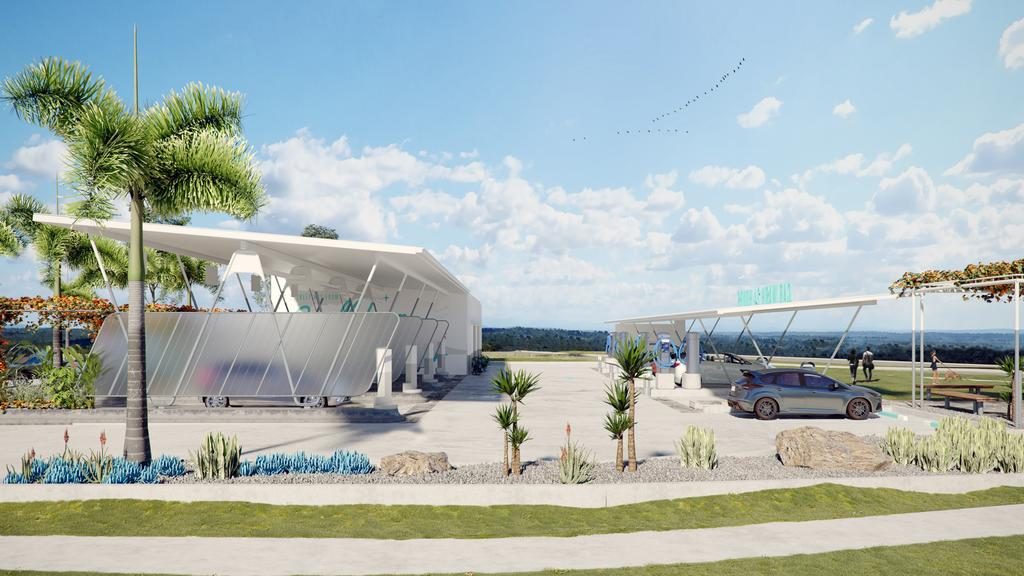 A render of the North Shore car wash which is under construction.