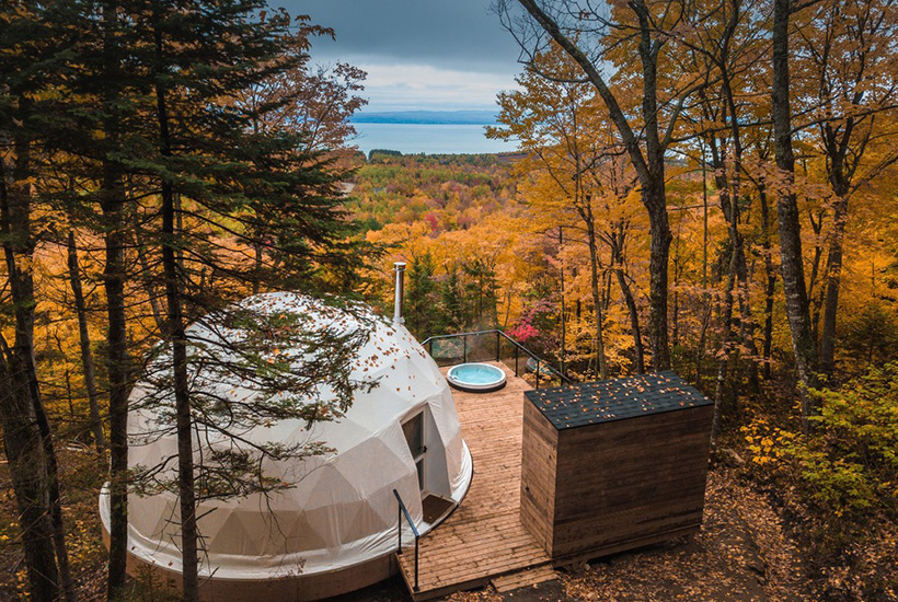 Views don’t come much better than at the Dômes Charlevoix.
