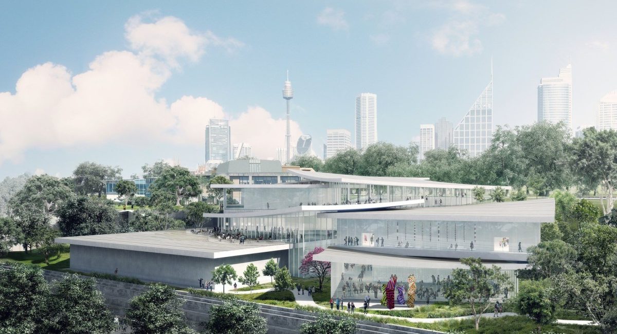 Known as the Sydney Modern Project, the $344 million gallery expansion will see seven interlocking pavilions built in front of the pre-existing gallery. Picture: Art Gallery NSW