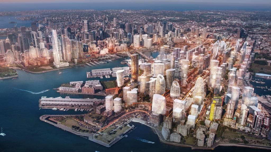 This is what Pyrmont could look like in 20 years. Picture: LAVA