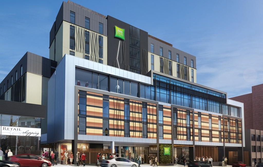 An artist’s impressions of Hobart’s ibis Styles hotel.