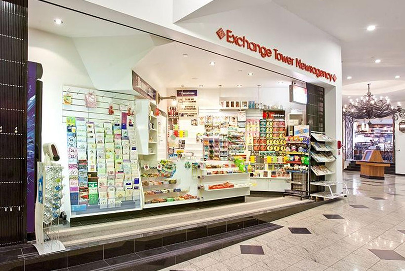 The Little Collins St retail space is leased to a newsagency.
