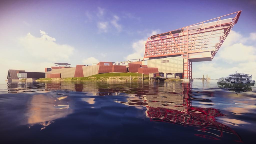 Mona’s $400 million, five star, 176-room hotel includes a theatre, an outdoor stage and a conference centre. Picture: SUPPLIED