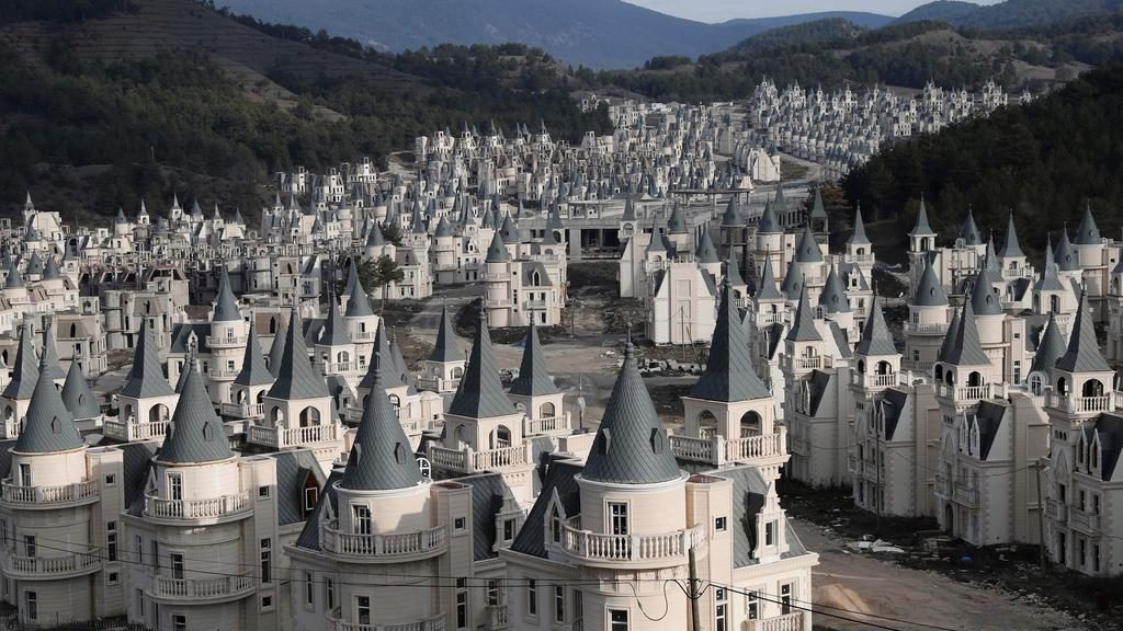 Hundreds of houses that look like the famous Disney castle have been build in Turkey. Picture: Adem ALTAN / AFP)
