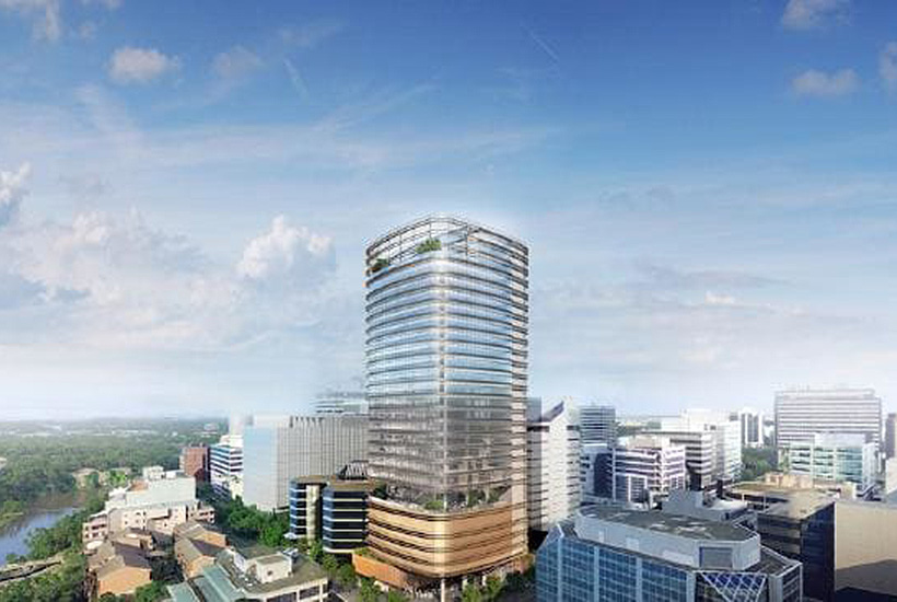 Artist’s impression of GPT’s office tower at 32 Smith Street, Parramatta.
