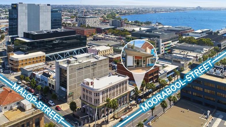 An office, retail building at 82 Moorabool St, Geelong, goes to auction on April 5. Next to the proposed new GMHBA headquarters, the building presents as an opportunity to capitalise on the health insurer’s consolidation into a new head office.
