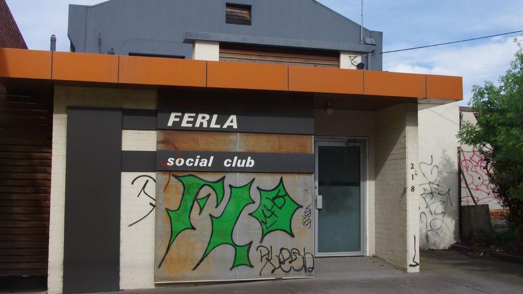 The home of the former Ferla Social Club.
