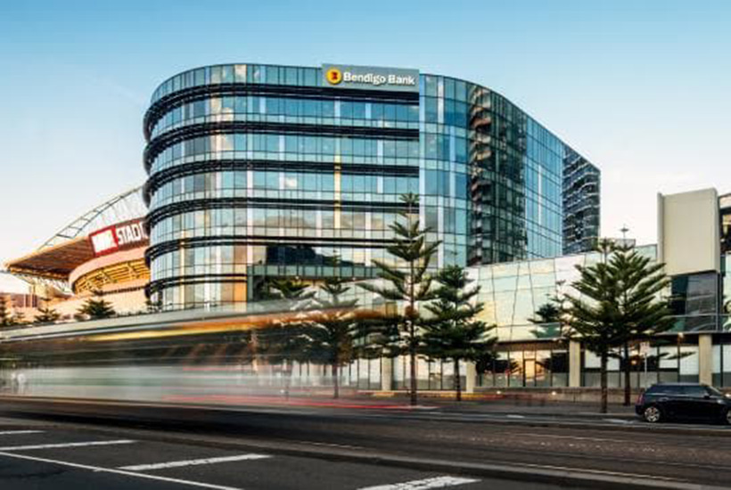The Bendigo and Adelaide Bank building in Melbourne’s Docklands.
