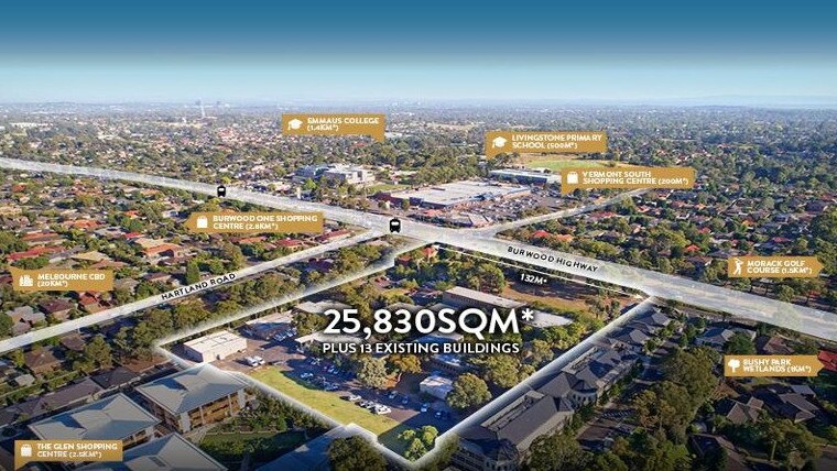 490-500 Burwood Highway in on a huge Vermont South block.