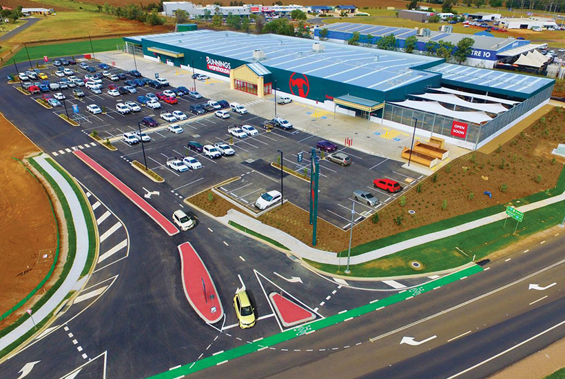 The Bunnings store at Kingaroy has a patch of land included, allowing room to grow.