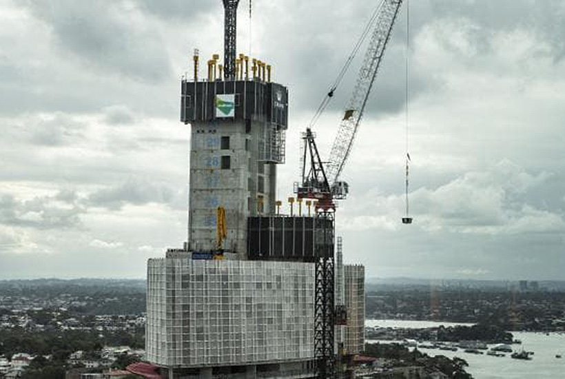 Crown Resorts’ One Barangaroo project under construction in Sydney. Picture: Hollie Adams
