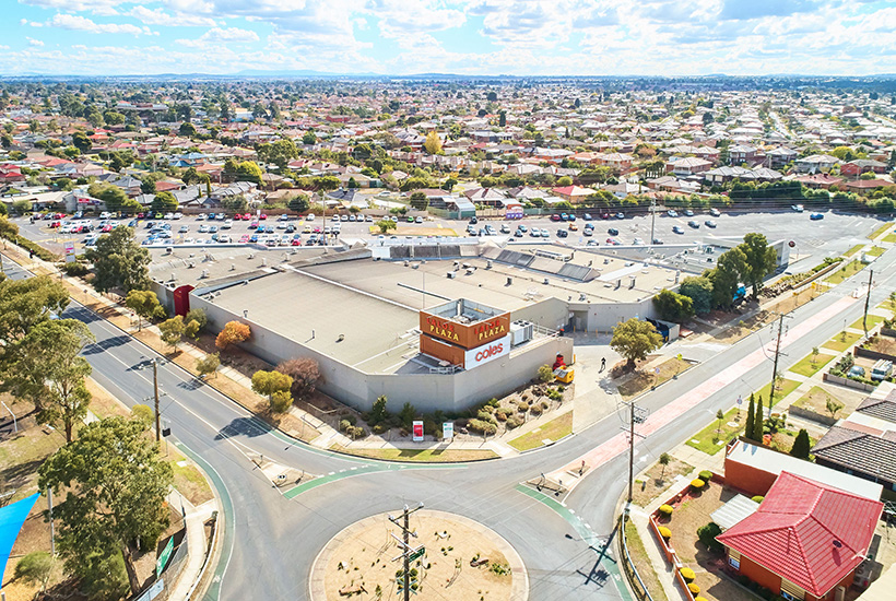 Coles supermarket makes up a large proportion of the  shopping centre.
