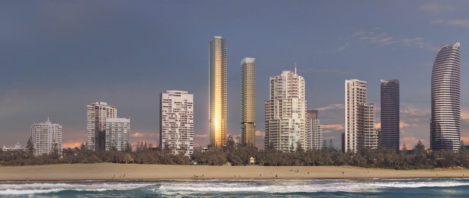 The mixed-use tower is part of The Star’s $2 billion redevelopment of Broadbeach Island. Picture supplied 
