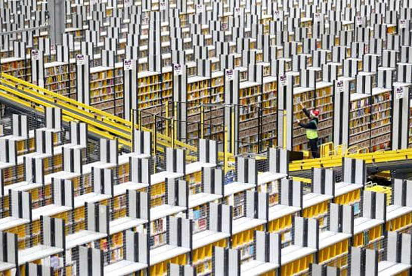 Amazon’s vast warehouses are helping push global demand for space to house automated logistics facilities. Picture: Getty Images.