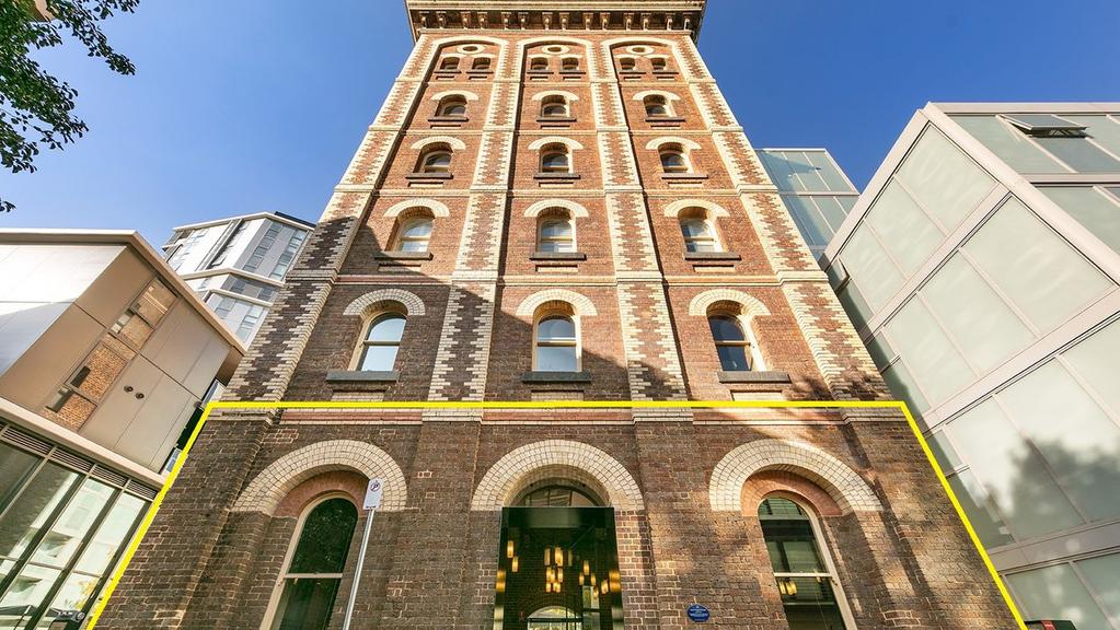 A property at the base of Collingwood’s historic Yorkshire Brewery tower is for sale.