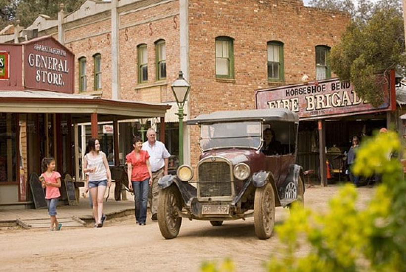 The popular Pioneer Settlement at Swan Hill, in northwest Victoria, near the NSW border.
