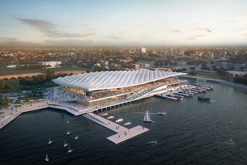 An artist’s impression of the Sydney Fish Market development.