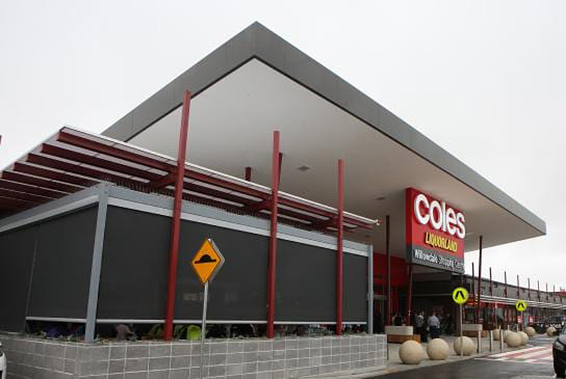 Coles’ Willowdale Shopping Centre at Leppington in Sydney. Picture: AAP
