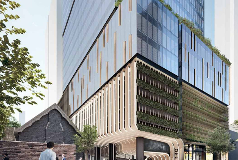 An artist’s impression of the development at 140 Lonsdale St in Melbourne.