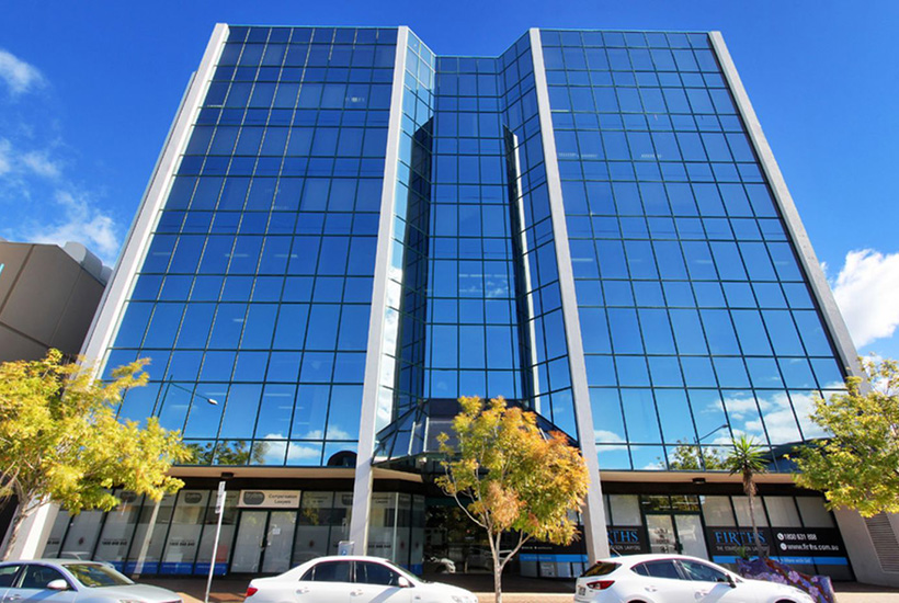 The office building at 203 Northumberland St in Liverpool, Sydney.
