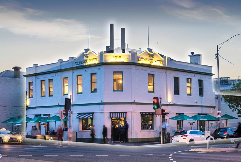 The Exchange Hotel in Port Melbourne.
