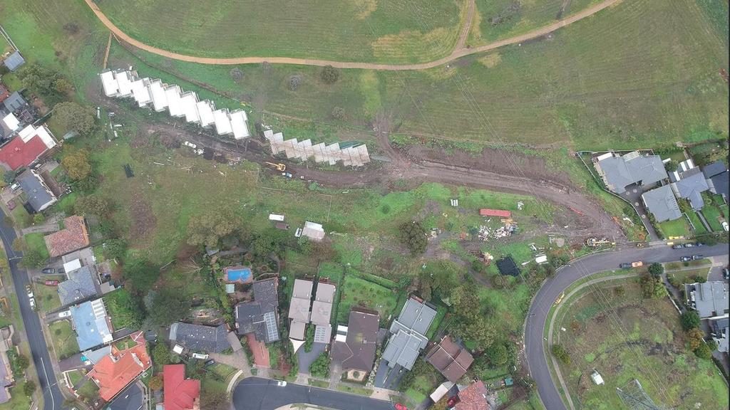 The allotment is so big it continues on the other side of a bend in Augustine Tce.

