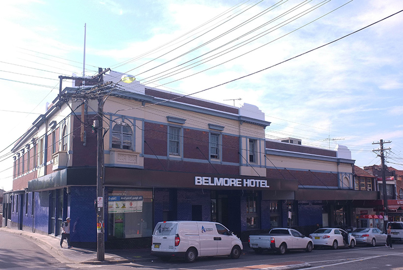 The Belmore Hotel in Sydney.
