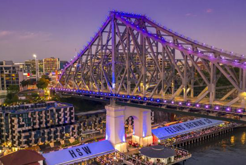 Brisbane’s Howard Smith Wharves, which shared top design honours with the Maitland Levee and Riverlink building in NSW. Picture: Brisbane Tourism.
