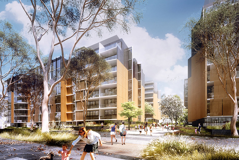 An artist’s impression of the development at Castle Hill showgrounds.