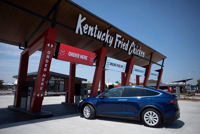 The new ‘Drive-Thru-Only’ KFC outlet in Newcastle. Picture: Carsales.com.au.
