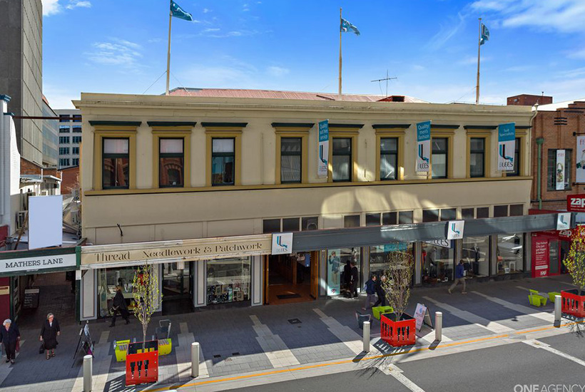 The heritage-listed building at 109 Liverpool St in Hobart.

