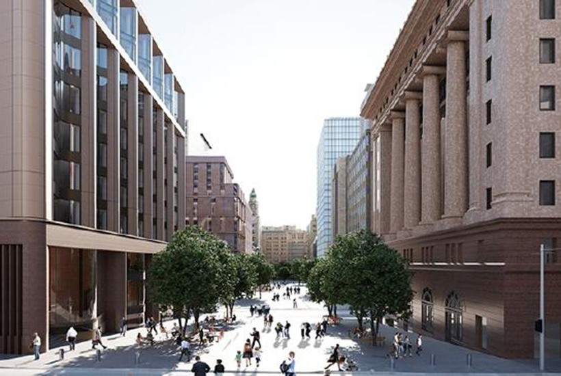 An artist’s impression of 39 Martin Place in Sydney that Macquarie Group is developing
