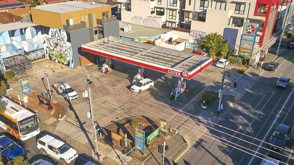 Caltex Brunswick East is one of seven Melbourne petrol stations sold to developers.
