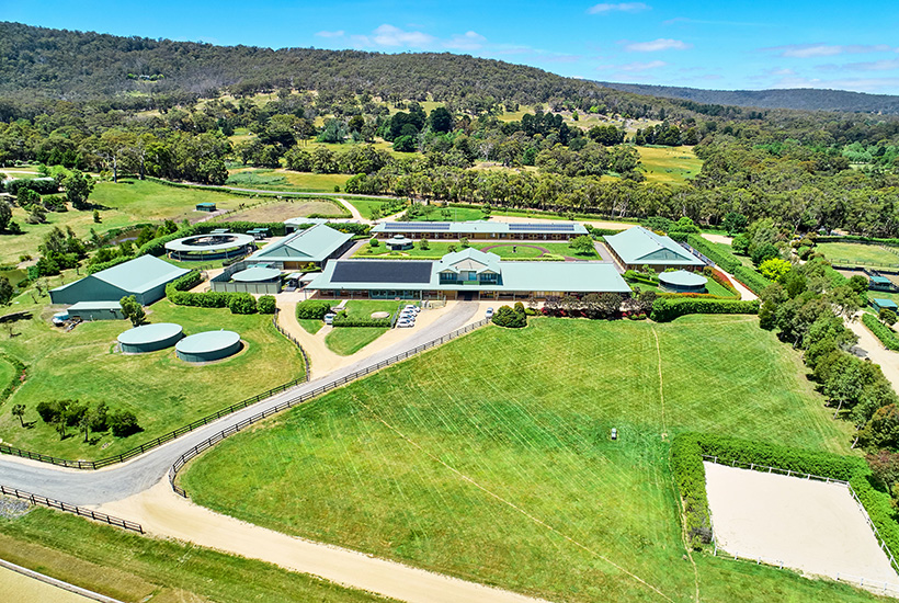 Lloyd Williams’ training facility Macedon Lodge is on the market.
