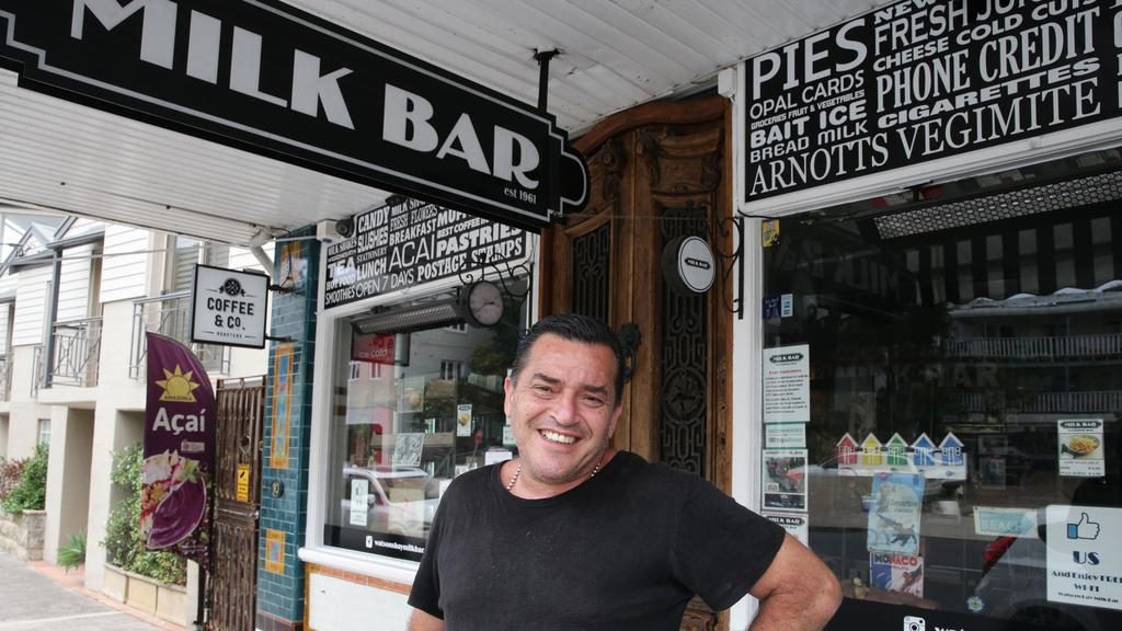 Local legend Con Georgiou is selling his Watsons Bay Milk Bar. Picture: Craig Wilson.
