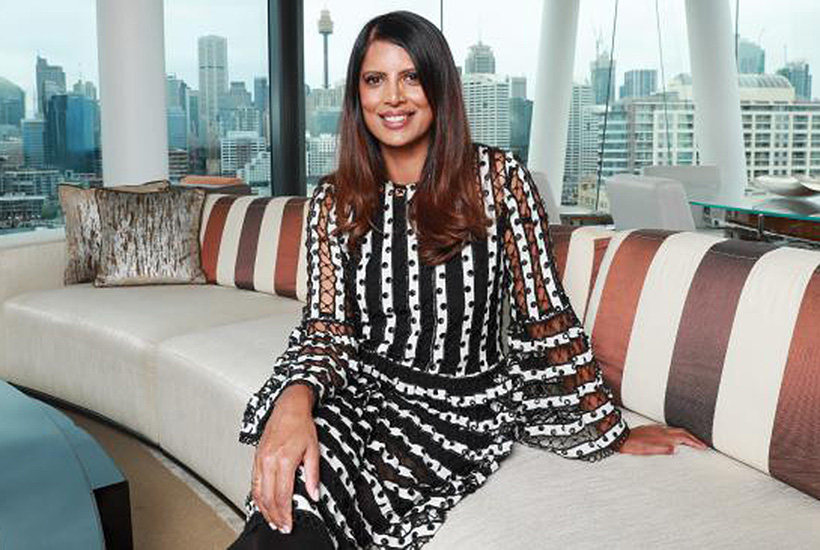 Lisa Zellinger in a penthouse apartment at The Darling at The Star Sydney this week Picture: John Feder

