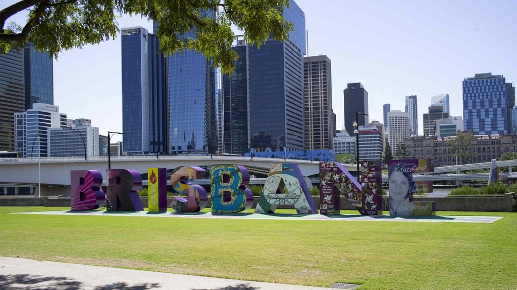 Empty parks and streets in Brisbane City due to social distancing rules linked to the Coronavirus pandemic. Picture: Russell Shakespeare
