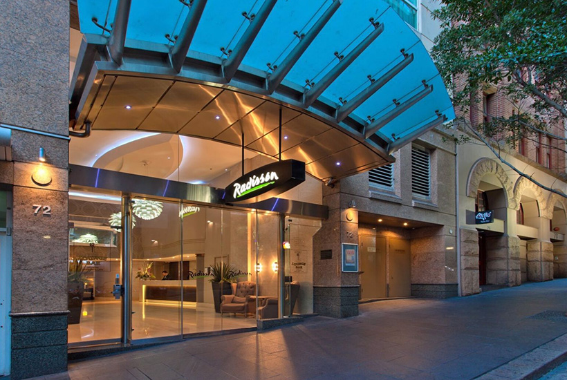 The Radisson Hotel in Sydney’s CBD.
