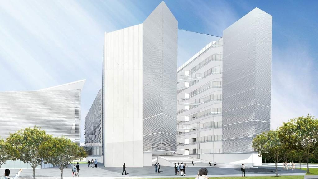 The Springfield International School will be vertical in design; concept prepared by Conrad Gargett.