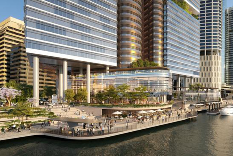 An artist’s impression of Waterfront Brisbane being developed by Dexus.
