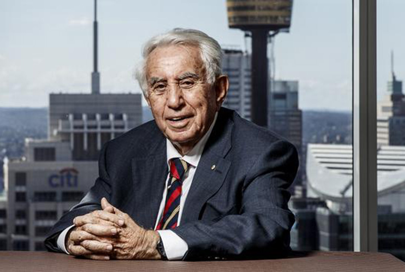 Harry Triguboff, pictured at his World Tower serviced apartments. Picture: James Horan