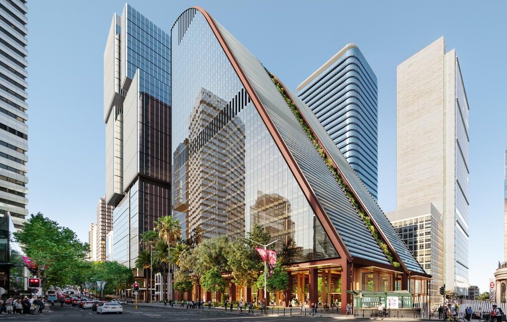 An artist’s impression of the redevelopment (may be subject to change), at the landmark MLC building at 105 Miller St, North Sydney.
