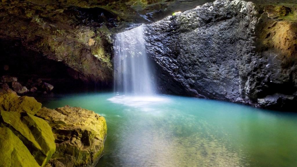 The Natural Bridge is a popular attraction in Springbrook National Park.
