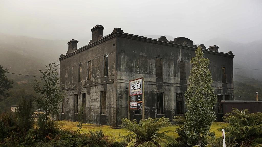 The Royal Hotel in the ghost town of Linda, on the Lyell Highway, east of Queenstown. West Coast, Tasmania. The Royal Hotel was closed in the 1950s. Picture: MATHEW FARRELL
